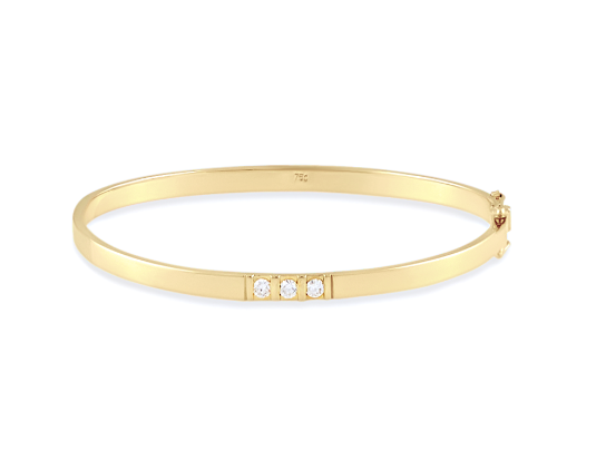 Stackable Bangle (3 Diamonds)