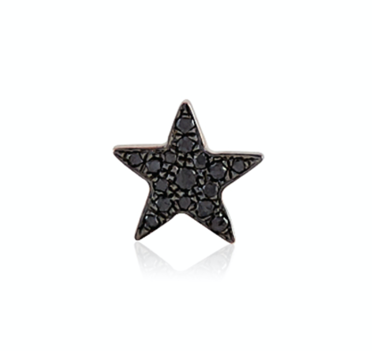 Mini Star Stud -  Black Diamond (Single)