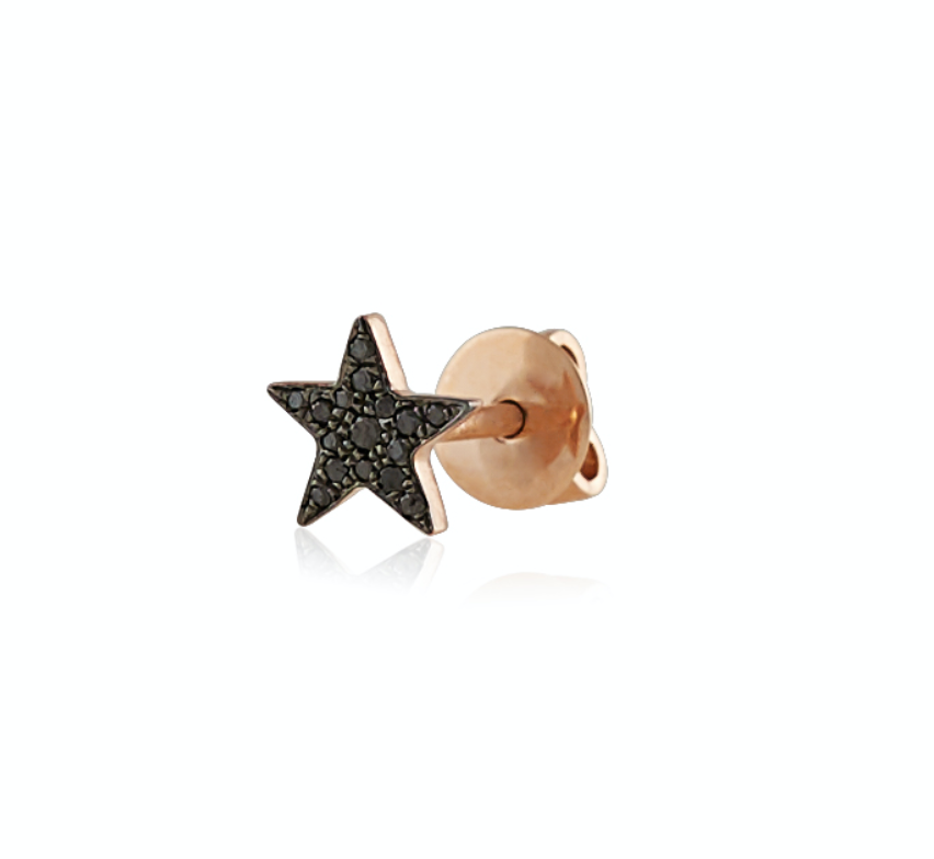 Mini Star Stud -  Black Diamond (Single)