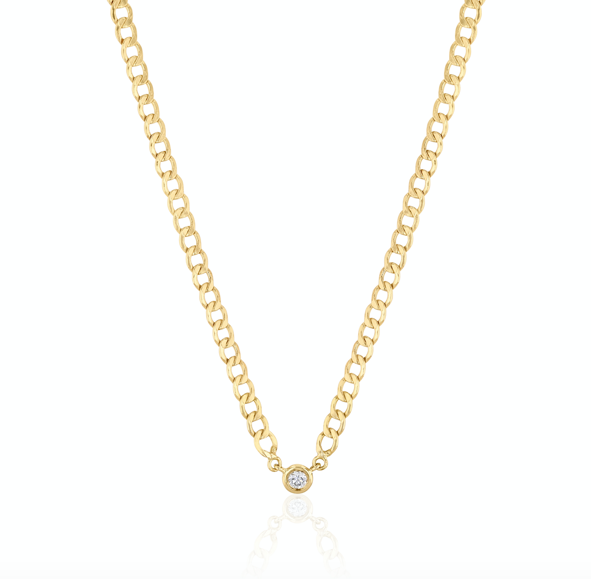 Sparkled Thin Chain Reaction Necklace