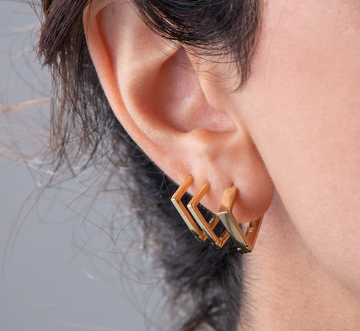 Chunky square earrings deals