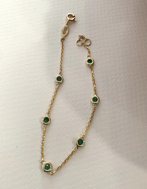 Six Emeralds Bracelet