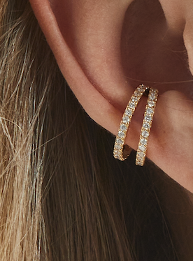 Double Diamond Ear Cuff (Single)