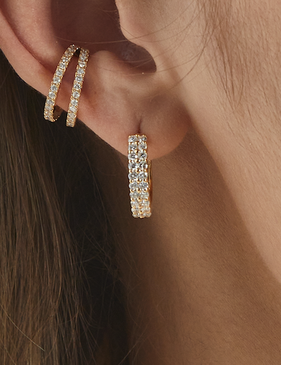 Double Diamond Ear Cuff (Single)