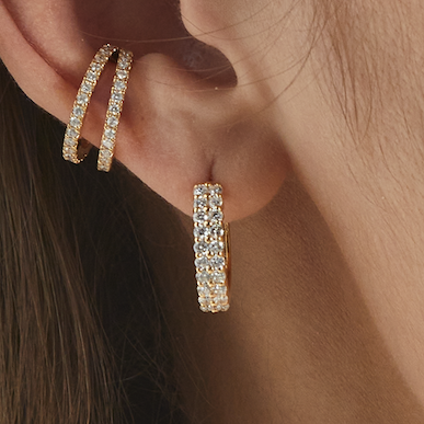 Double Diamond Hoops