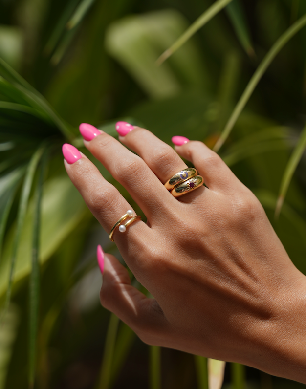 Ruby Sunshine Dome Ring