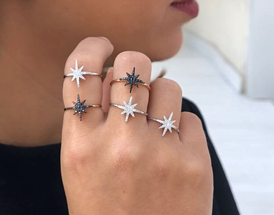 Starburst Ring - White diamonds