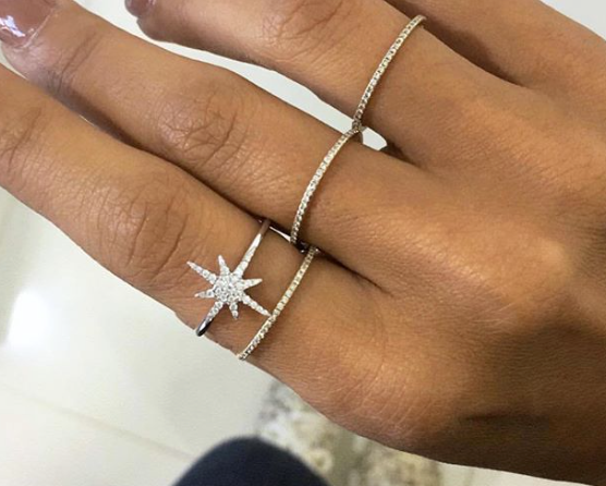 Starburst Ring - White diamonds