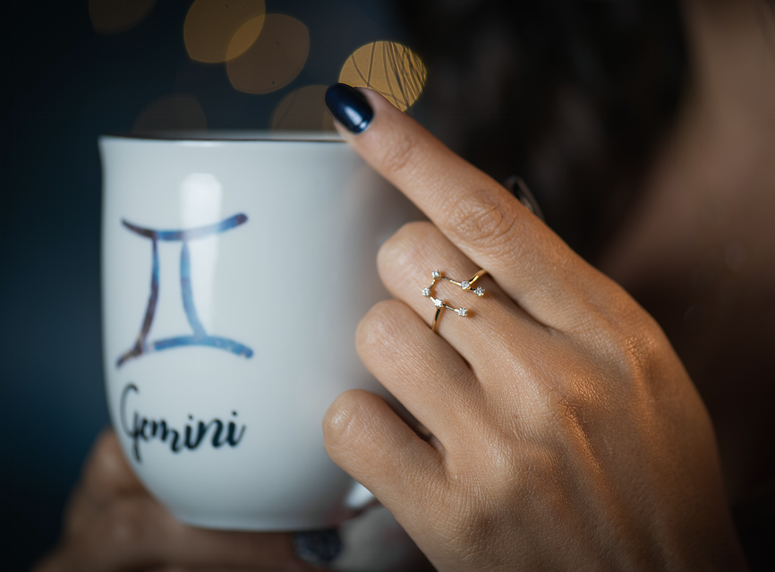 Gemini Constellations Ring