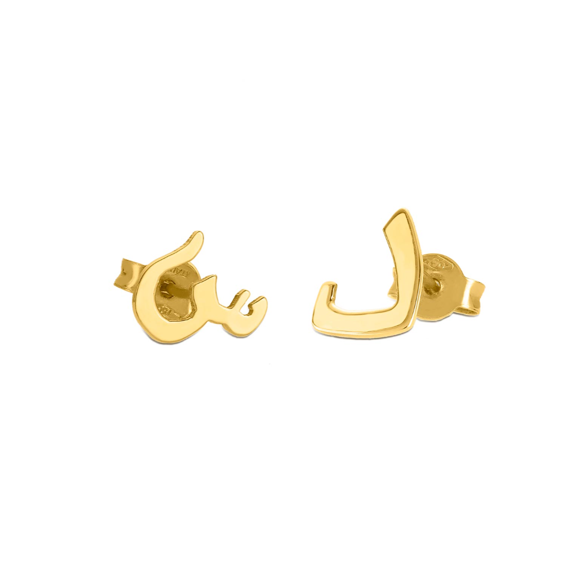 Plain Gold Letter Earrings (PAIR)
