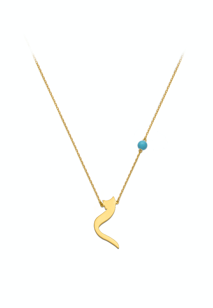 Initial with Turquoise Necklace