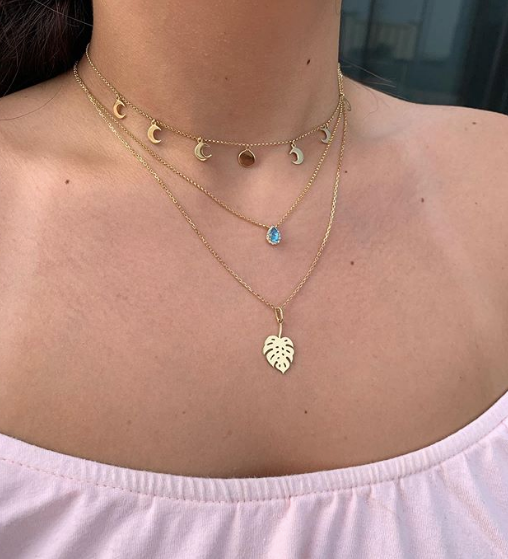 Moon Phase Gold Choker