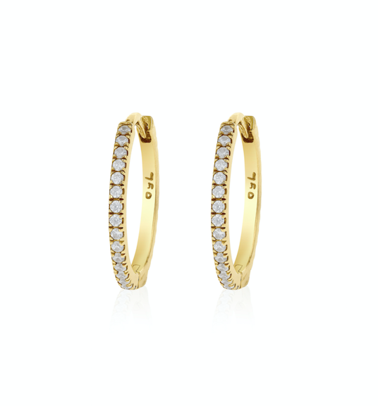 Diamond Hoop Earrings