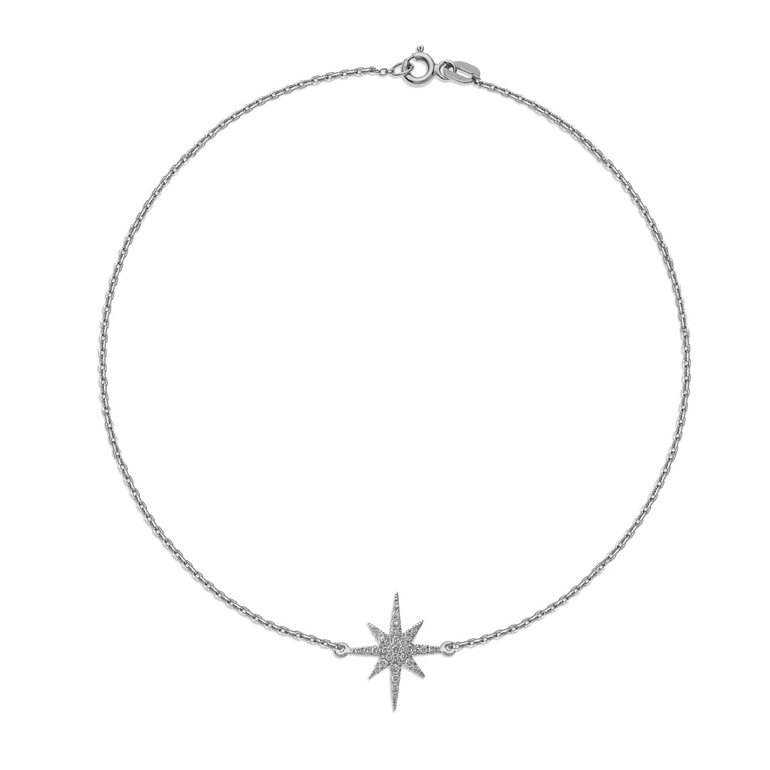 Starburst bracelet - White diamonds