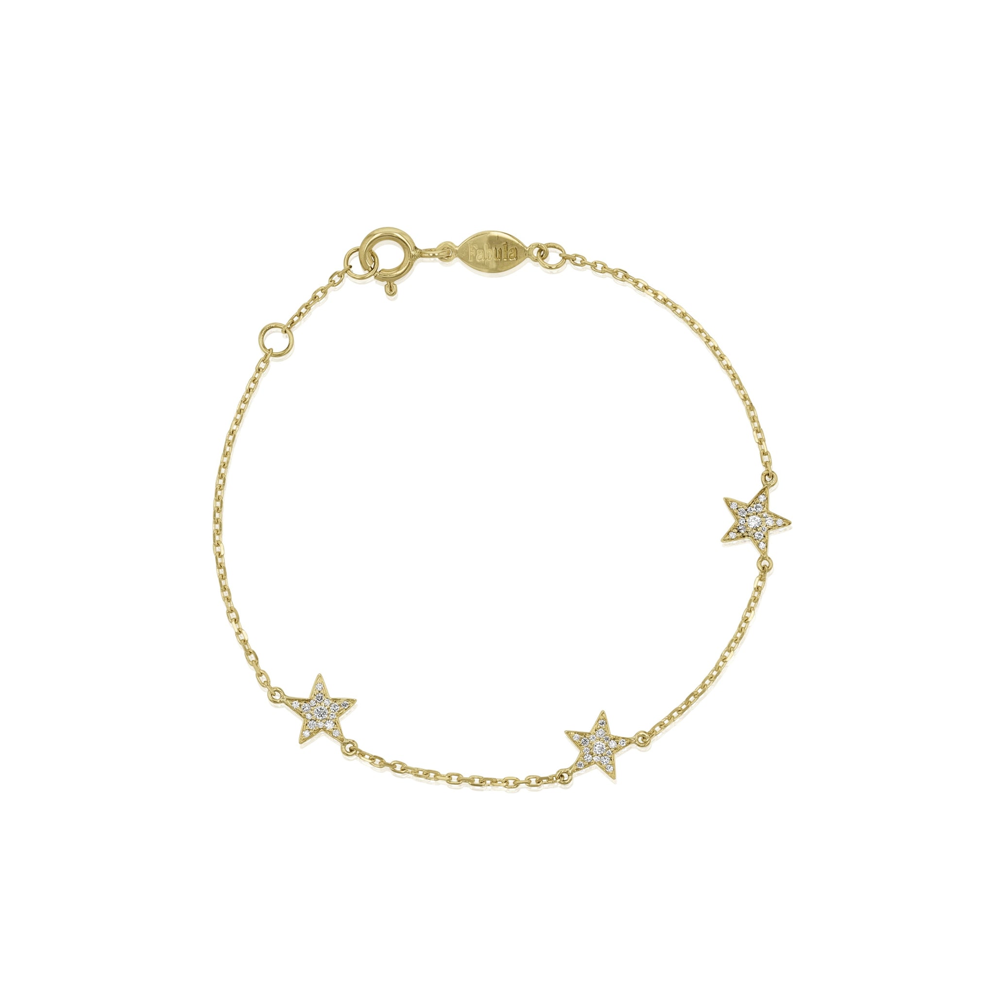 Triple Diamond Star Anklet