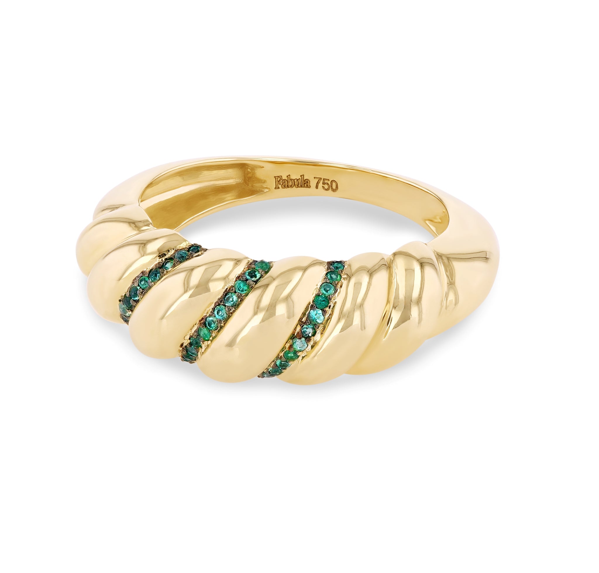 Croissant Emerald Ring