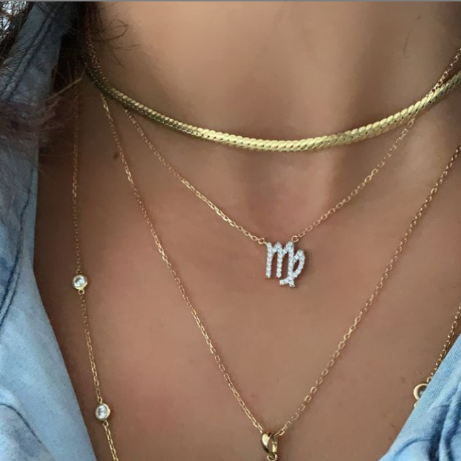 Horoscope Necklace Studded in Diamonds