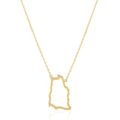 Hometown Map border Necklace