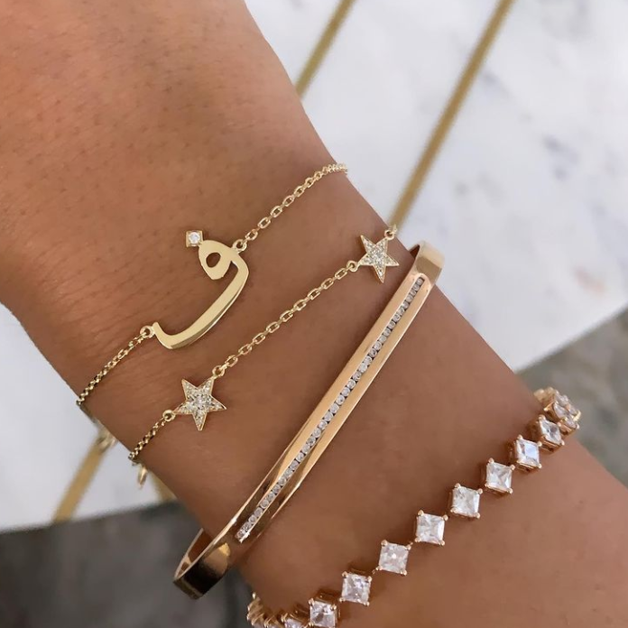 Cute initial bracelets online