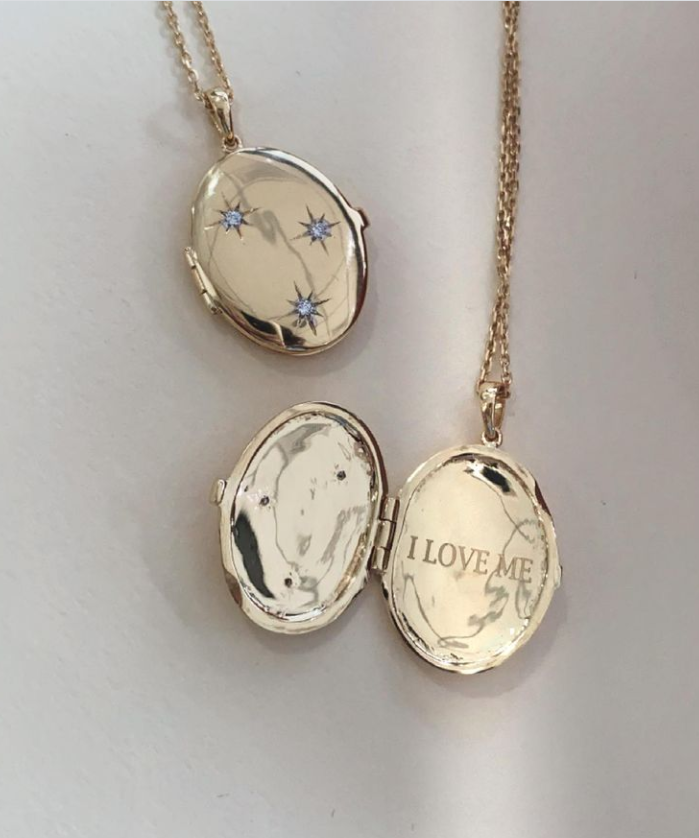 Oval Stars Locket