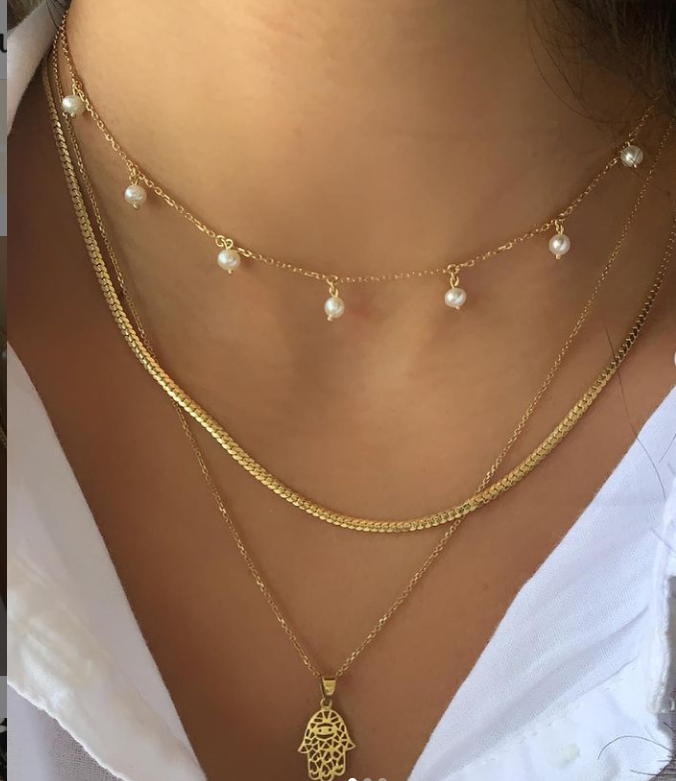 Pearly Droplets Necklace