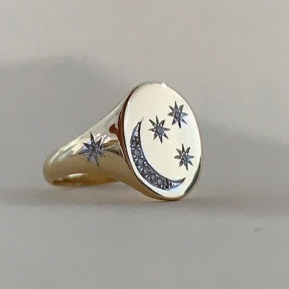 Starry Night coin ring