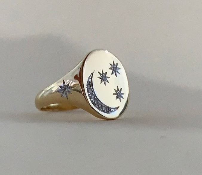 Starry Night coin ring