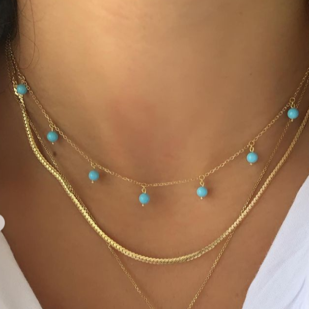 Turquoise Droplets Necklace